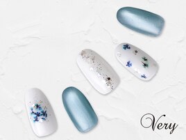 梅雨押し花ネイル