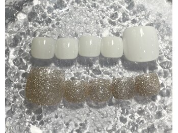 ミュウネイル(miu_nail)/フット/ワンカラー/ギラギラ