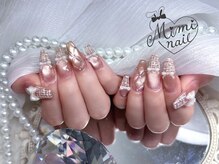 ミミネイル(Mimi nail)/リボンツイード×キルティング