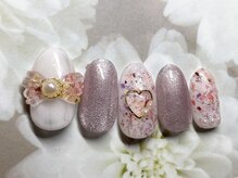 ネイル―ジュ 札幌大通店(nairouge*)/押し花リボンネイル♪