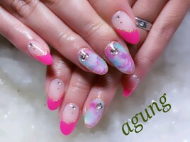 大流行！タイダイ柄ネイル！！