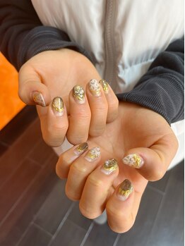 ネイルズビューティー(Nails Beauty)/レオパード×うにょうにょミラー