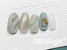 ネイル―ジュ 札幌大通店(nairouge*)/マット大理石ネイル♪