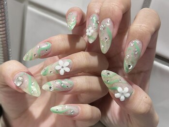 クリアネイル/スカルプ/夏ネイル