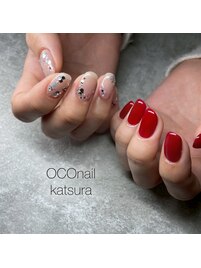 アシメデザインネイル