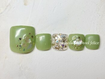 フェリーチェ(nail salon＆school felice)/フットネイル/定額制9900円/瑞江