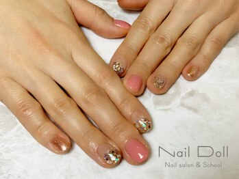 ネイルドール(Nail Doll)/春ピンクとシェルのネイル