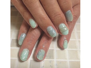 ココ ネイル(Coco Nail)/マーブル・囲みアート