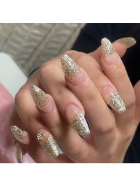 大粒シルバーのキラキラ