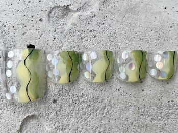 フリークネイル(FREAK Nail)/ニュアンスインクホロFOOT¥12000