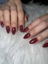 キラキラクリスマスネイル