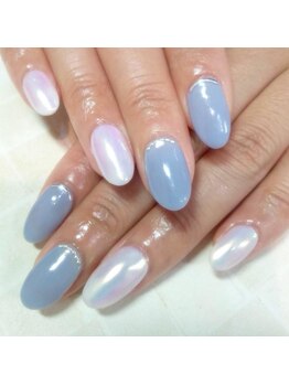 デリカ(DELICAT)/オーロラネイル/くすみブルー