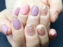 リエル(Riel)/ショートネイル☆ラメＭＩＸ