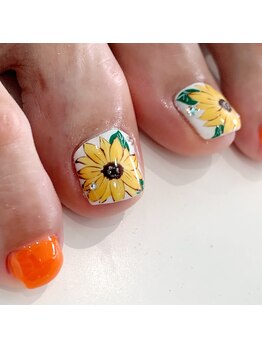 ミント(Mint.)/フットネイル☆ひまわり