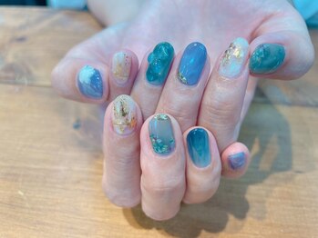 アトリエ ツメ(atelier TsuMe)/ニュアンスネイル/水滴ネイル
