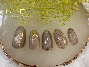 ネイルドール(Nail Doll)/ブラウン×ニュアンス