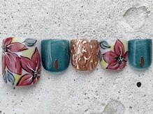 フリークネイル(FREAK Nail)/ポインセチア冬FOOT ¥13500