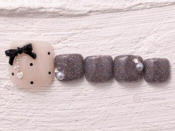ネイルメゾン 渋谷店(NAIL MAISON)/ガーリードットリボン￥9000