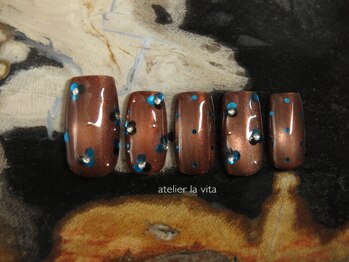 ブラウンマグネット×フラワー