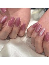 エムスラッシュ 横浜元町店(M.SLASH)/ピンクマグネットネイル