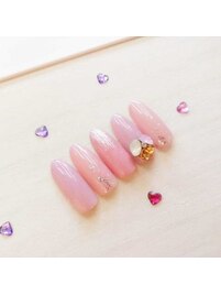 かわいいデザインワンホンネイル