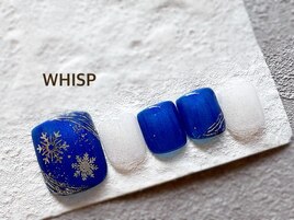 雪の結晶フットネイル 冬