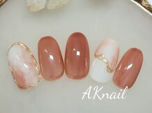 エーケーネイル(AKnail)/シンプル／ニュアンスミラー