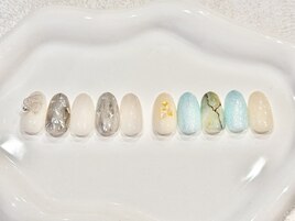 アートA 大理石ネイル