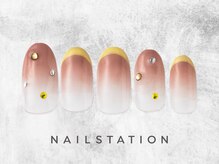 ネイルステーション ルミネ荻窪店(NAIL STATION)/キラキラフレンチ／パラジェル