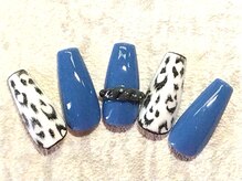 仙殊/シュガー質感ヒョウ柄ネイル