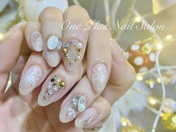 ワン プラス(ONE PLUS)の写真/《人気No.1☆パーツつけ放題持ち込み90分¥9980》初回オフ無料♪トレンドデザインはお任せ！秋葉原駅近！