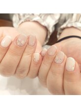 ハーティーネイル hearty nail 溝の口店/オフィス/雪ネイル/ピンク