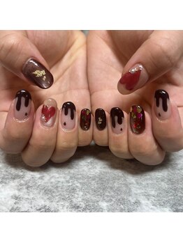 バレンタインネイル♪チョコ♪