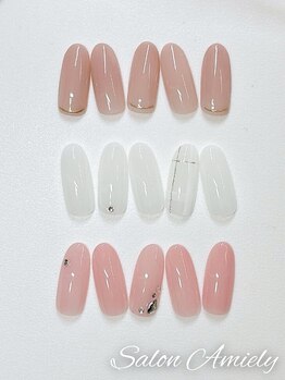 サロン アミリー(Salon Amiely)の写真/【初回限定クーポン配信中】指先を何度も見て、見る度に嬉しくなる◎手元を彩るとっておきのネイルを♪**