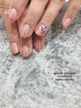 プライベート ネイルサロン マーマ(murmur)/ポイントビジューネイル