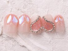 ネイルメゾン 渋谷店(NAIL MAISON)/ピンクチェーンハート￥9000