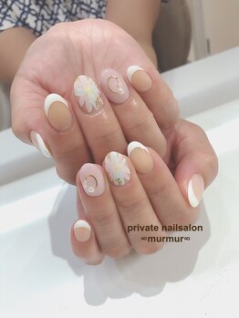 プライベート ネイルサロン マーマ(murmur)/手描きフラワーネイル
