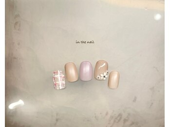 イン ザ ネイル(in the nail)/フラワーチェックネイル