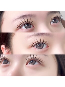 ラルガ 城野店(Raruga)の写真/【Jカール9-14ミリ/Cカール、Dカール9-15ミリ/Lカール9-13ミリご用意◎】理想のキレイな目元が長く続く♪