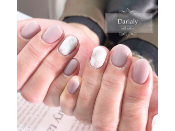 シンプルマーブルネイル