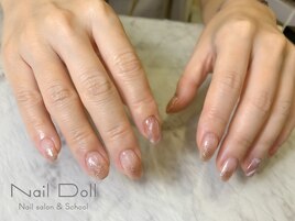 マーブル×ベージュラメ