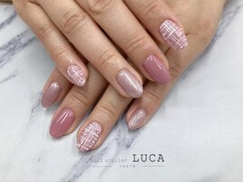 M-41大人可愛いツイードネイル