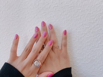 エクレネイルズ(eclait nails)/青味ピンクワンカラー