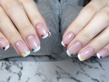 カラフルハート ハートネイル