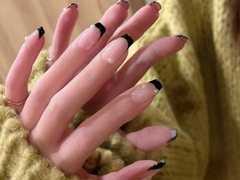 黒フレンチnail