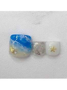 ナナズネイル 魚町店(NANA’sNail)/8月フット定額デザイン