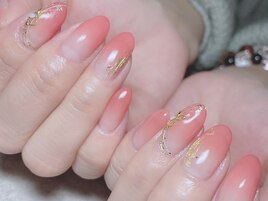 大人サーモンピンク×グラデ