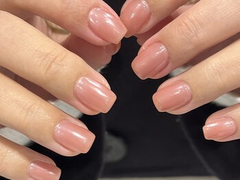 ピンクちゅるちゅるネイル