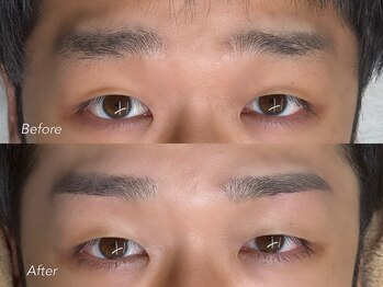 ハク 銀座(HAK.)/メンズ眉毛ワックスBefore/After