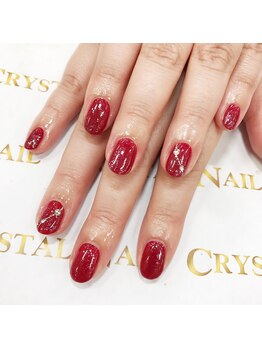 クリスタルネイル ゆめタウン博多店(CRYSTAL NAIL)/レッドネイル